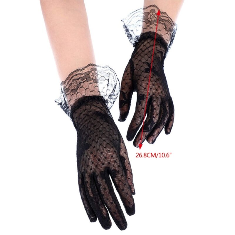 Flapper-handschoenen voor dames en meisjes in thema-galakostuumaccessoires