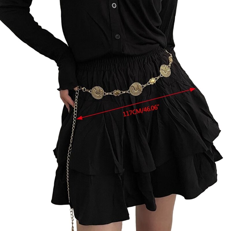 Chaîne taille en métal tendance, ceinture durable pour des tenues tendance, parfaite pour les fêtes.