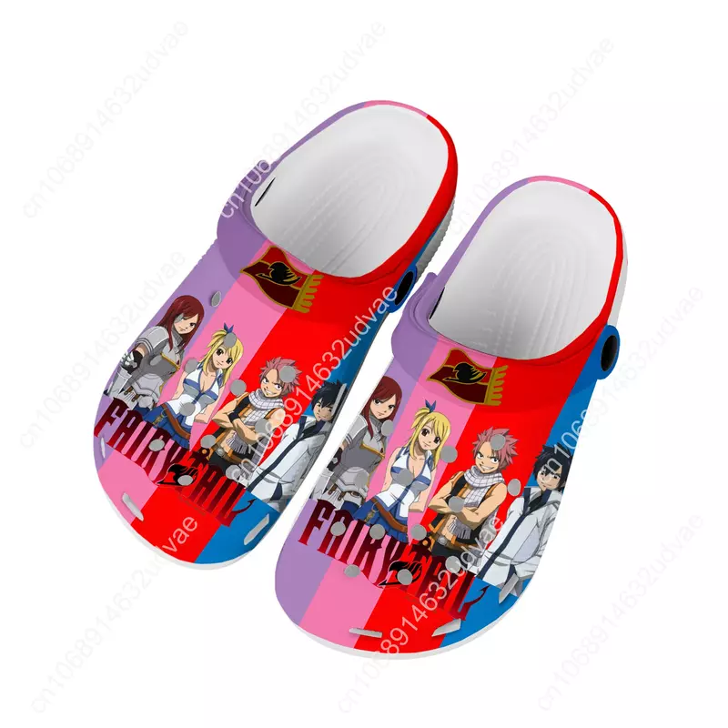 อะนิเมะ F-Fairy T-Tail การ์ตูน Natsu dragneel บ้านอุดตันที่กำหนดเองรองเท้าน้ำวัยรุ่นชายหญิงรองเท้าชายหาดอุดตันหลุมรองเท้าแตะ