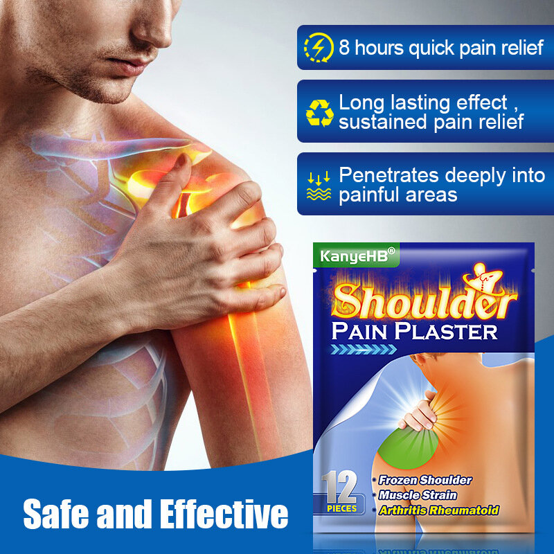 Наклейки на плечи и шею из полыни, коленные наклейки для снятия боли и усталости, улучшения метаболизма и кровообращения, 12 шт./упаковка