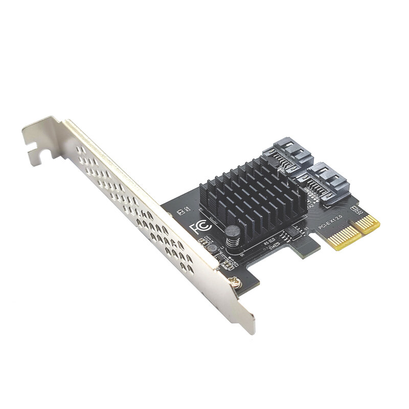 PCI-E SATA 1X 4X 8X 16X PCI-E 카드 PCI Express-SATA 3.0 2 포트 SATA III 6Gbps 확장 어댑터 보드, ASMedia 1061 칩 포함