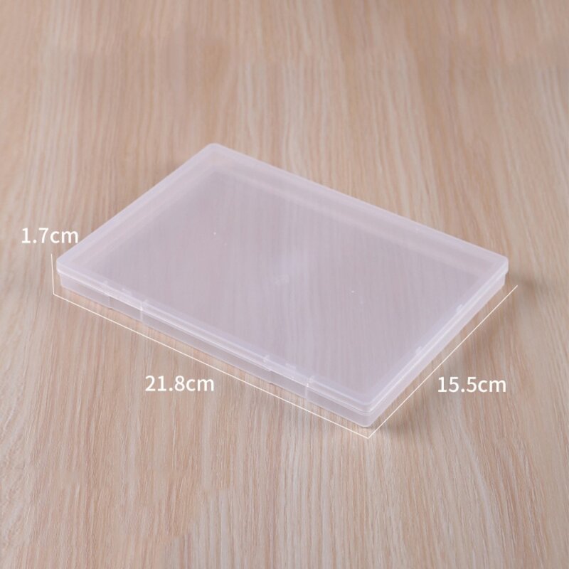 Flat Rectangular Plastic Clear Storage Box Portable Transparent Container Case Waterproof Eco-friendly Home Storage Products