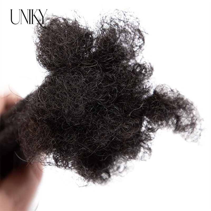 Extensions Dreadlock 60 brins pour hommes/femmes Afro crépus lisses 100% cheveux humains Extensions de cheveux faites à la main Loc tresses Crochet