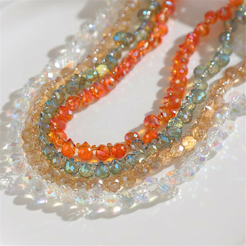 9mm Wasser tropfen geformte transparente Kristall lose Perlen hand gefertigte DIY Herstellung Armbänder Halsketten Schmuck Materialien Zubehör