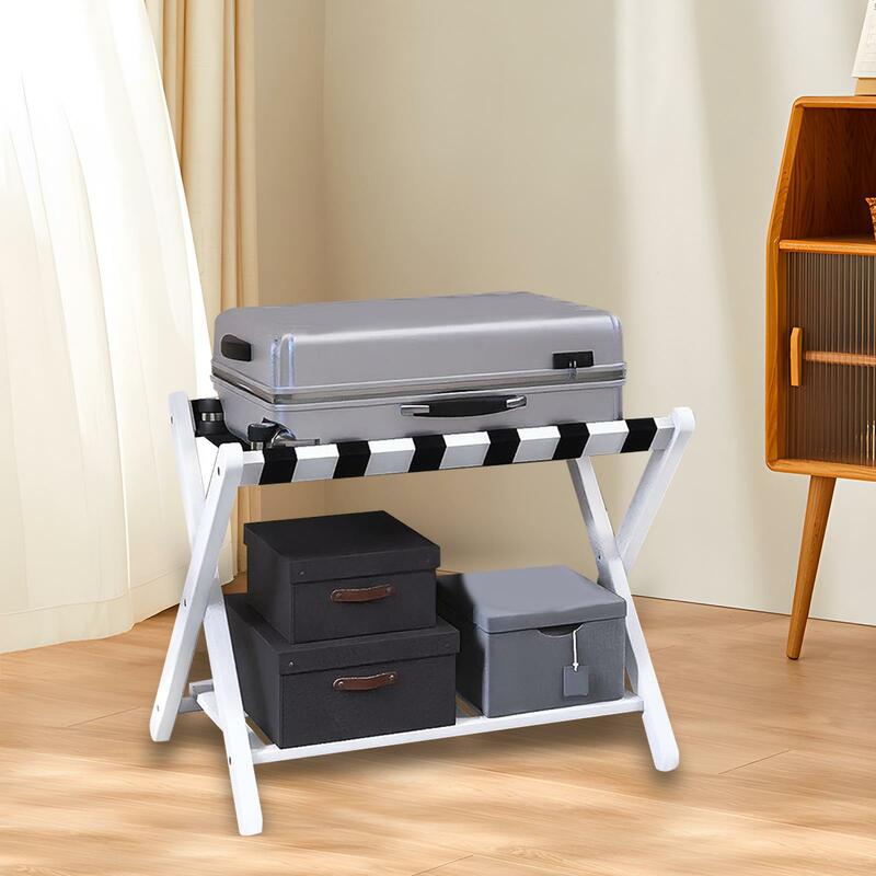 Étagère de rangement polyvalente avec sangles en nylon, bagages pliants, support de valise T1, robuste, portable, 26x17x21 po