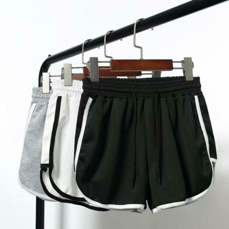 Pantalones cortos deportivos transpirables para hombre, pantalones cómodos de tres cuartos con cordón, cintura elástica, Color a juego, Unisex