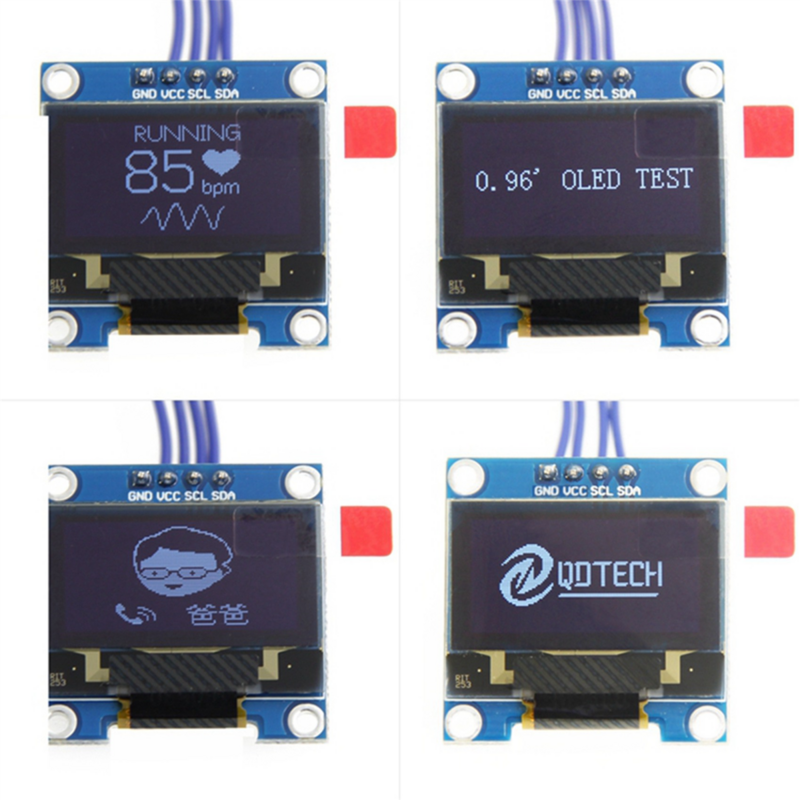 Módulo de exibição LCD OLED branco para Kit Arduino, 10X, 0,96 Polegada, IIC, I2C, Serial, GND, 128x64, LED, SSD1306