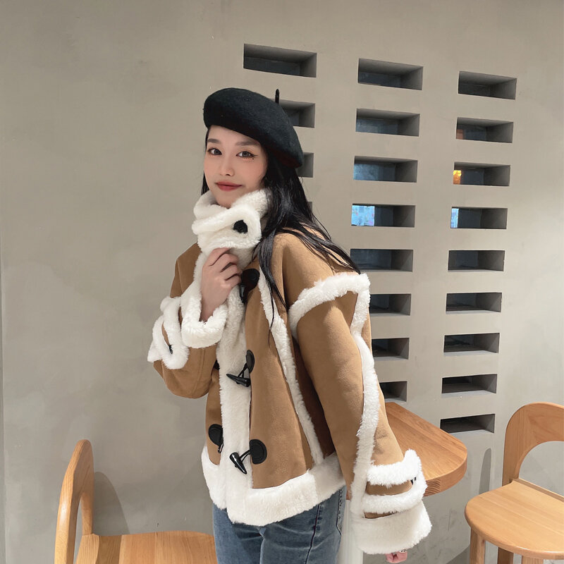 여성용 인조 모피 코트, 겨울 신상 소프트 스웨이드 오토바이 양면 모피 재킷 패션 따뜻한 여성 겉옷 Y3273, 2023