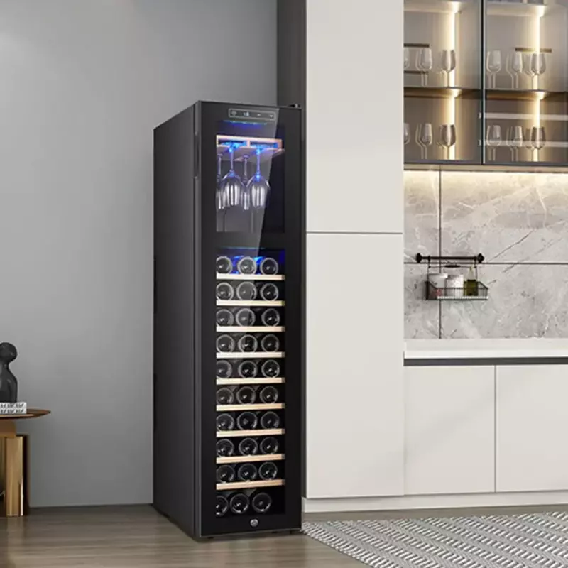 Armoire à vin étroite mobile T1, armoire de réfrigérateur, meubles de restaurant, salon, coin, maisons, refroidisseur de maison