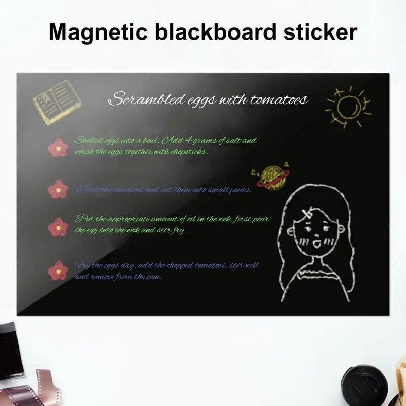 Magnetic Whiteboard Flexible Refrigerator Blackboard Smooth Writing Soft Dry Erase Board Grocery To-Do Lists For Home Office