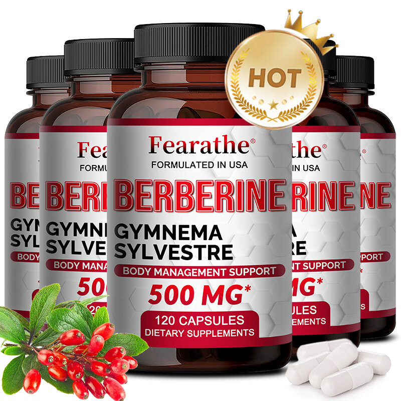 Berberin 500 mg Gymnema Sylvestre Nahrungs ergänzungs mittel zur Unterstützung des Immunsystems, der kardio vaskulären Gesundheit und des Gewichts managements