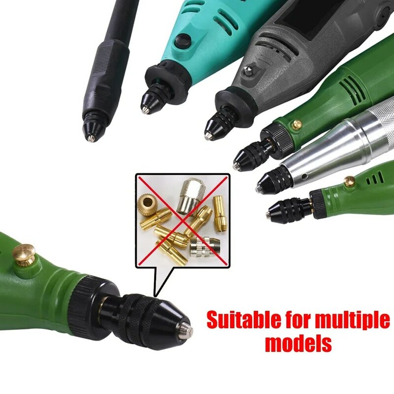 Mini Hexagonal Shank Drill Chuck, Drill Shaft Screwdriver Adapter, Electric Micromotor Clamp Tool