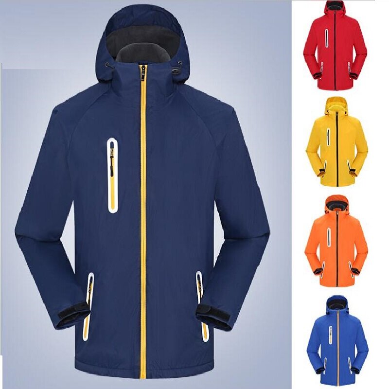 เสื้อแจ็คเก็ตขนแกะกันหนาว3 in 1, เสื้อโค้ทชุดปฏิบัติงานกันลมกันน้ำ4XL กลางแจ้ง