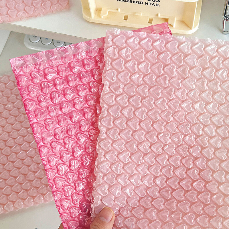 10 stücke herzförmige Bubble Mailer gepolsterte Umschläge selbst dichtende Verpackungs beutel Business Shipping stoß feste Verpackungs tasche