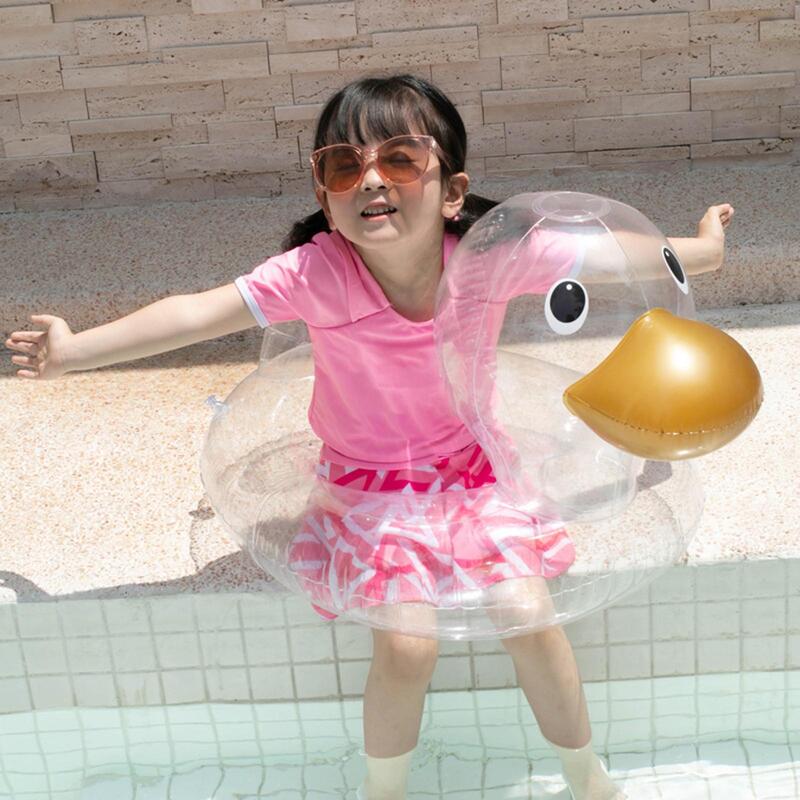 Anel de flutuador de natação em forma de pato Anéis de natação para crianças, meninas e meninos