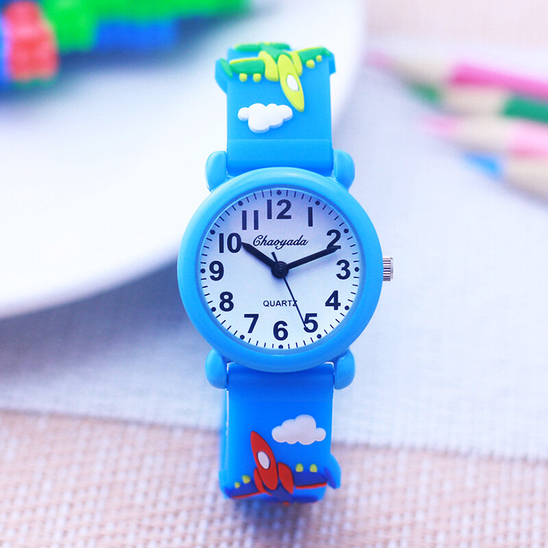 Nowa marka dzieci urocza fajna kreskówka samolot bojowy samolot zegarek na rękę chłopcy dziewczęta studenci moda Sport zegarki wodoodporne