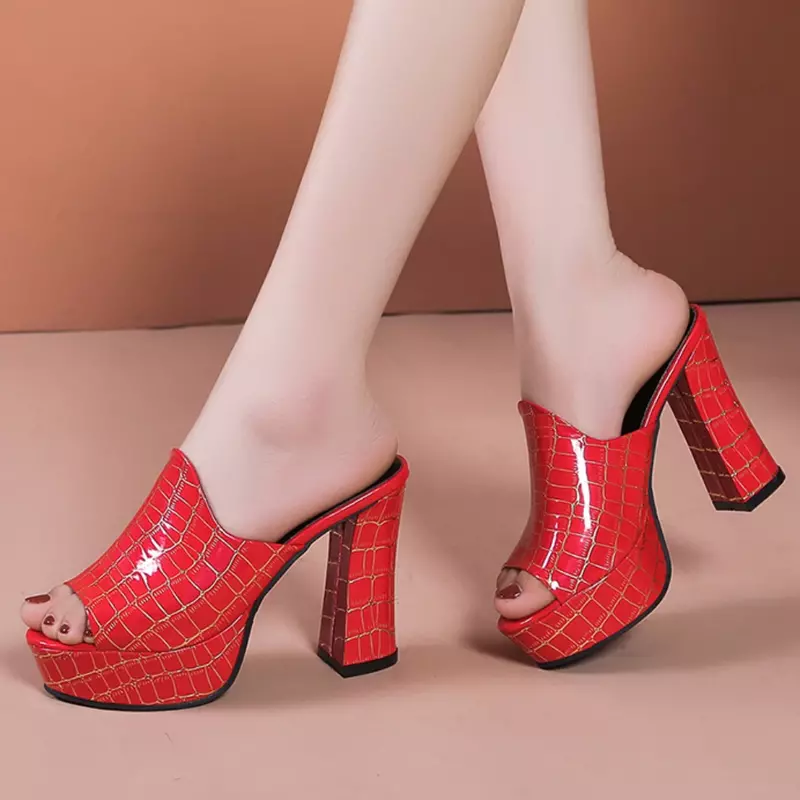 Zapatillas De tacón alto para Mujer, Zapatos deslizantes De diseñador para fiesta, novedad De verano, 2024