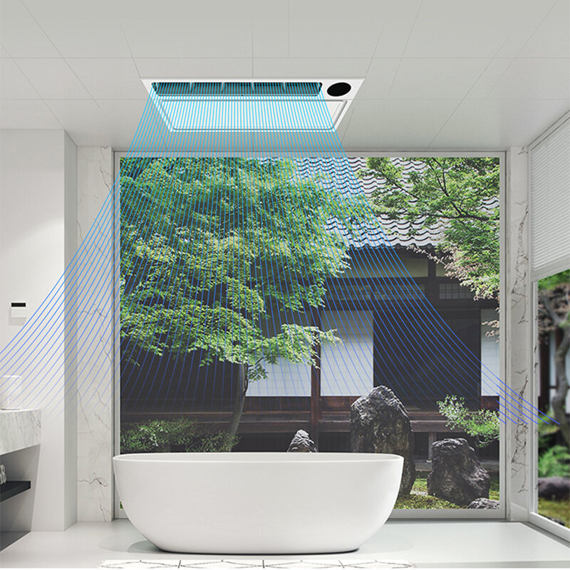 Многофункциональный умный нагреватель воздуха для ванной, встроенный подвесной вытяжной вентилятор с подсветкой, встроенный нагревательный вентилятор для ванной комнаты