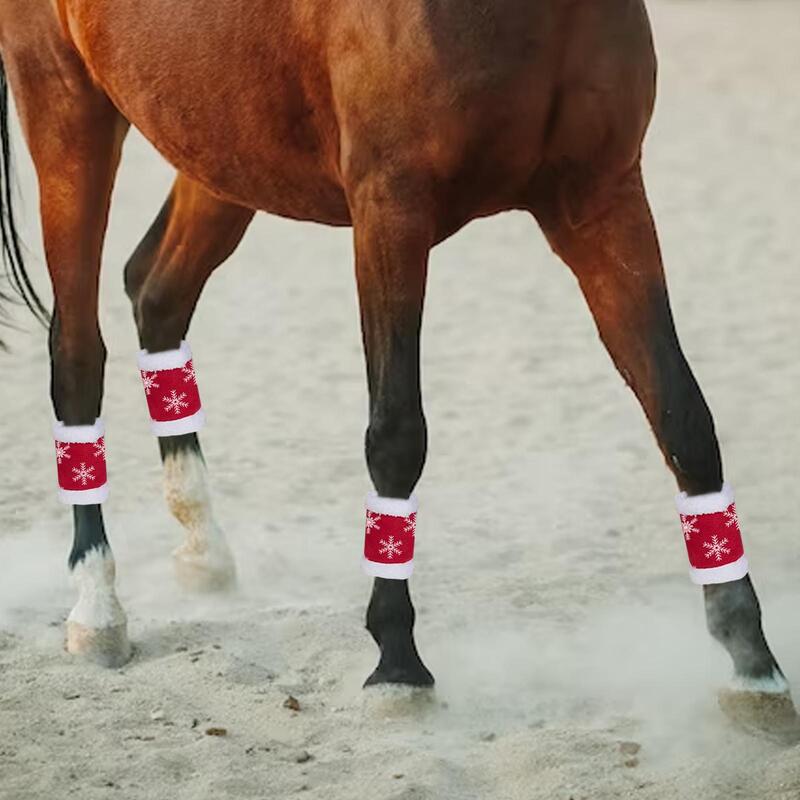 Cavalo perna quente para saltar equitação, Fly Warmer Botas, vestir-se, 4pcs