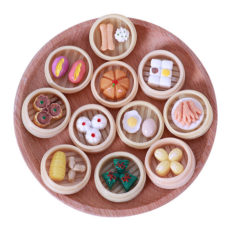 Miniaturowe zabawki spożywcze, miniaturowe modele żywności symulacyjnych, kreatywne mieszane żywice, ręcznie robione akcesoria jubilerskie DIY