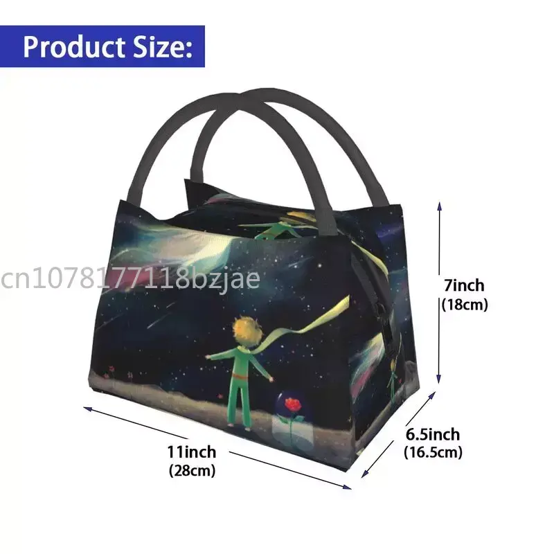 The Little Prince Insulated Lunch Bags for Women Resuable Fairy Tale Fiction Cooler Thermal Bento Box Work Picnic