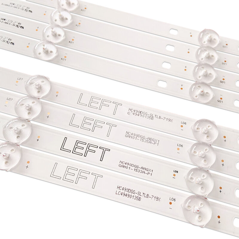 8 sztuk taśmy LED dla LG 49UH603v-ze 49UH610A 49UH6100 49LF5100 49UH6030 49UF640V 49UF6407 49UH6507 49LF510V 49UJ635T 49UF640T
