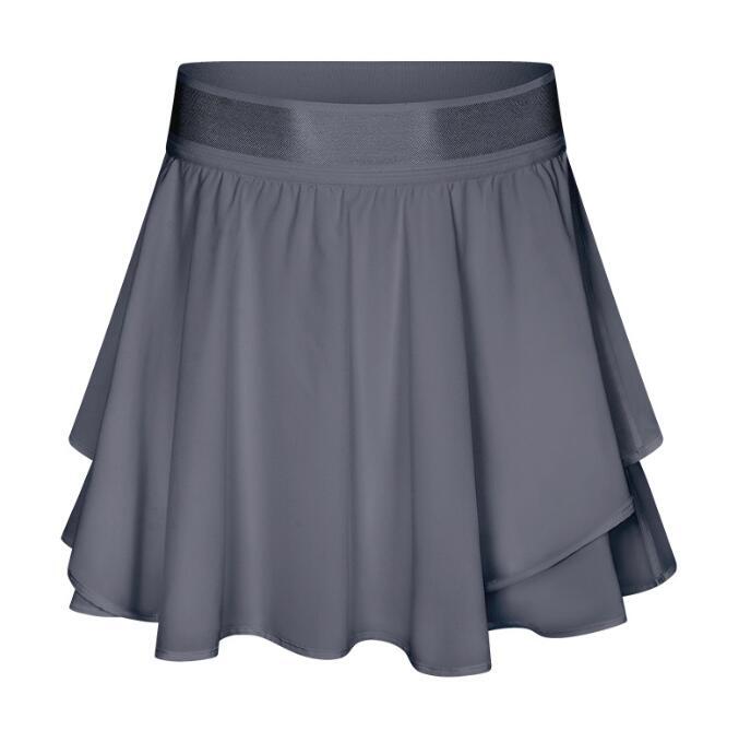 Rok pinggang tinggi wanita musim panas, rok pinggang tinggi warna solid, ukuran XS/4 S/6 M/8 L/10 XL/12
