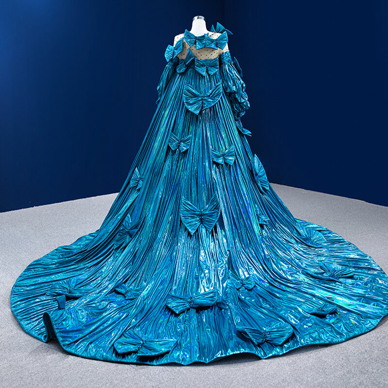 Exy-vestido de noche mágico azul de lujo, 2 piezas, vestidos de sirena extraíbles, vestido de graduación para mujer, Abendkleider personalizable
