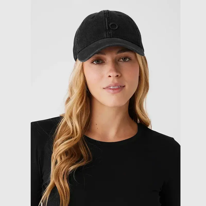 Бейсбольная шапка LO, промываемая винтажная шапка с водяной вышивкой, однотонная спортивная шапка с логотипом
