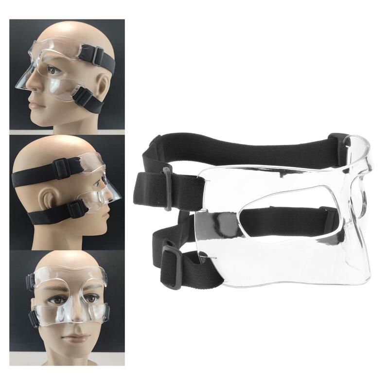 Maschera da basket cinturino regolabile casco sportivo protezione per il naso per lo sport