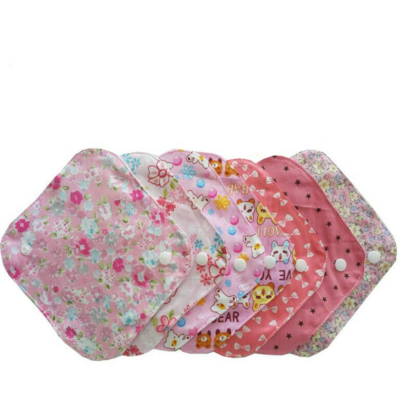 Doublure de culotte réutilisable pour femme, serviette menstruelle douce, serviettes hygiéniques lavables, tampons en coton menstruel, hygiène féminine, 180mm, 1PC