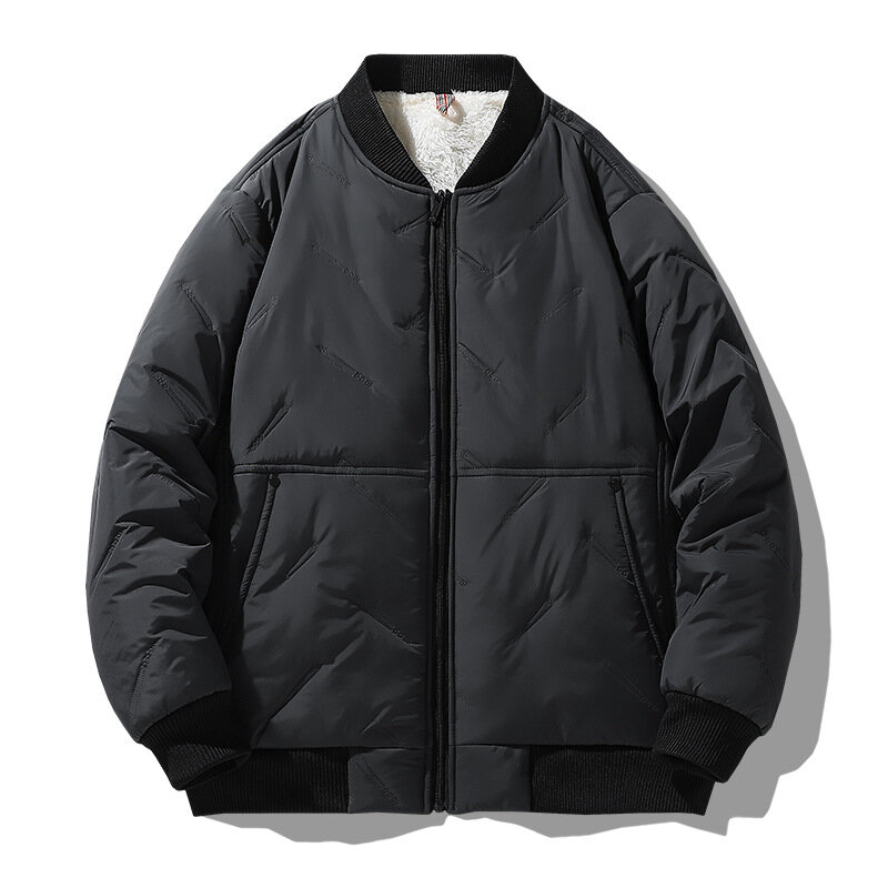 2023 남성용 플리스 파카, 플러시 및 두꺼운 트렌드 코튼 캐주얼 따뜻한 재킷, 남성 루즈 패션 의류 코트, 가을 겨울