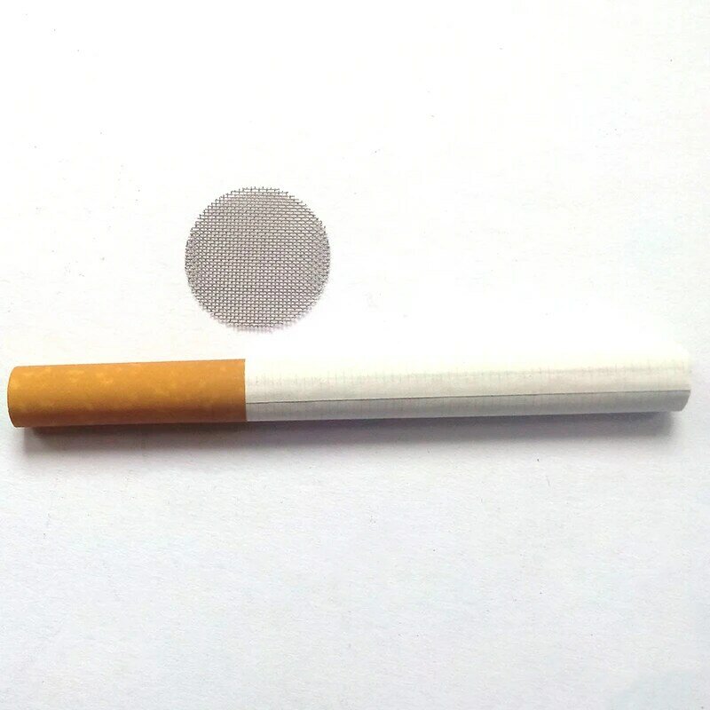GWPPDMY 100pcs pipa ad acqua multifunzionale per narghilè accessori per fumatori di tabacco in acciaio inossidabile filtri tubi di fumo garza per schermo