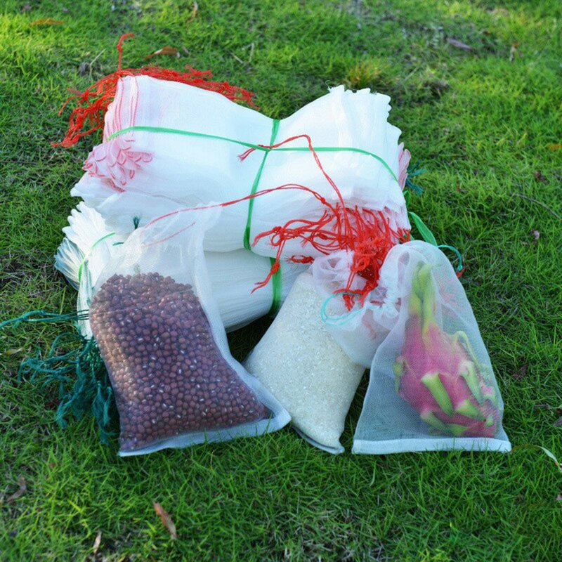 Tas jaring pelindung buah jala tanaman taman Anti serangga burung monyet tupai mencegah kerusakan dari serangga, Hama, burung hewan