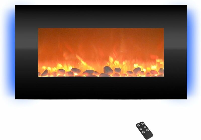13 Backlight Colors and Remote Controlled LED Flames, Heat, and Brightness by Northwest (Black)