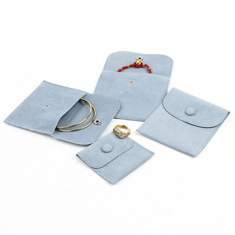 Pochettes de rangement exquises pour colliers et boucles d'oreilles, sacs d'emballage individuel, sacs à bijoux, emballage cadeau, poudres de velours, nouveau