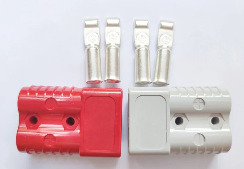 600V 175A gray red Plug Connector Double Pole copper Contacts Solar Panels Caravans Battery Car Boat Forklift Quickly Connect