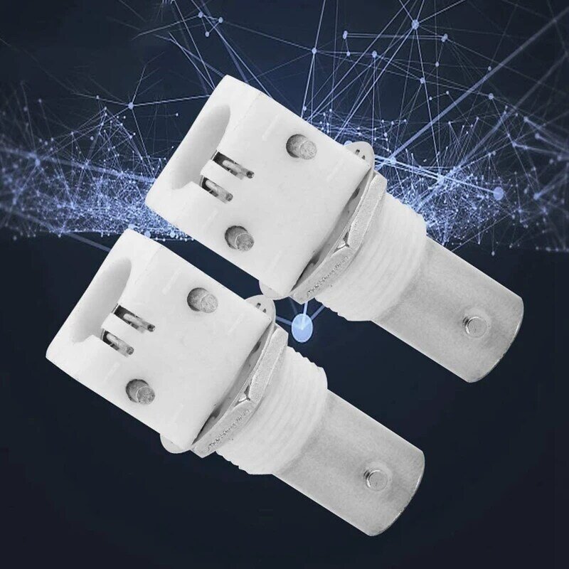 10 Pieces 90 Degree 2P BNCQ9 Connection Board White Adapter For PCB Assembly For CCTV Systems