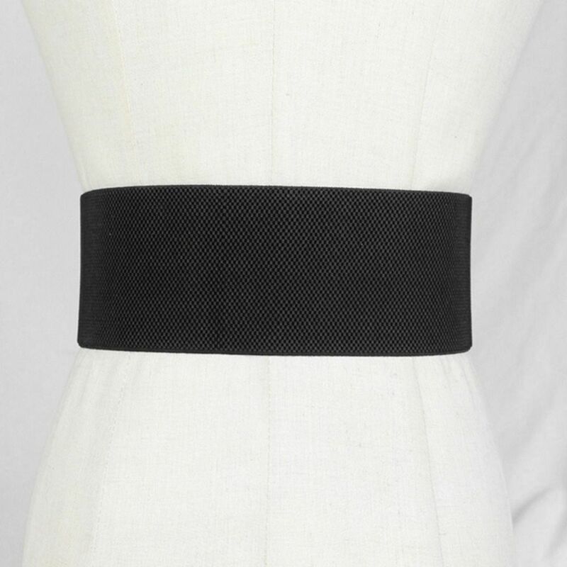 Cinturón elástico con hebilla de Metal Simple para niña, cinturones de corsé de cintura de cuero PU, cinturón ancho de aleación de estilo coreano