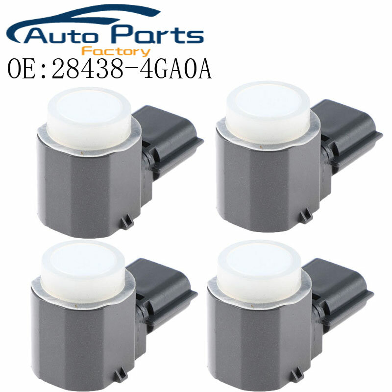 Sensor de estacionamiento PDC para Nissan, alta calidad, Color blanco, 28438-4GA0A 284384GA0A, 4 Uds.
