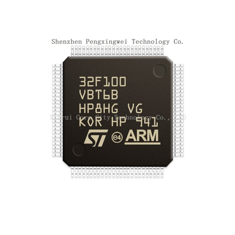 STM STM32 STM32F STM32F100 VBT6B STM32F100VBT6B controller dalam stok 100% asli baru kontroler mikro LQFP-100 (MCU/MPU/SOC) CPU