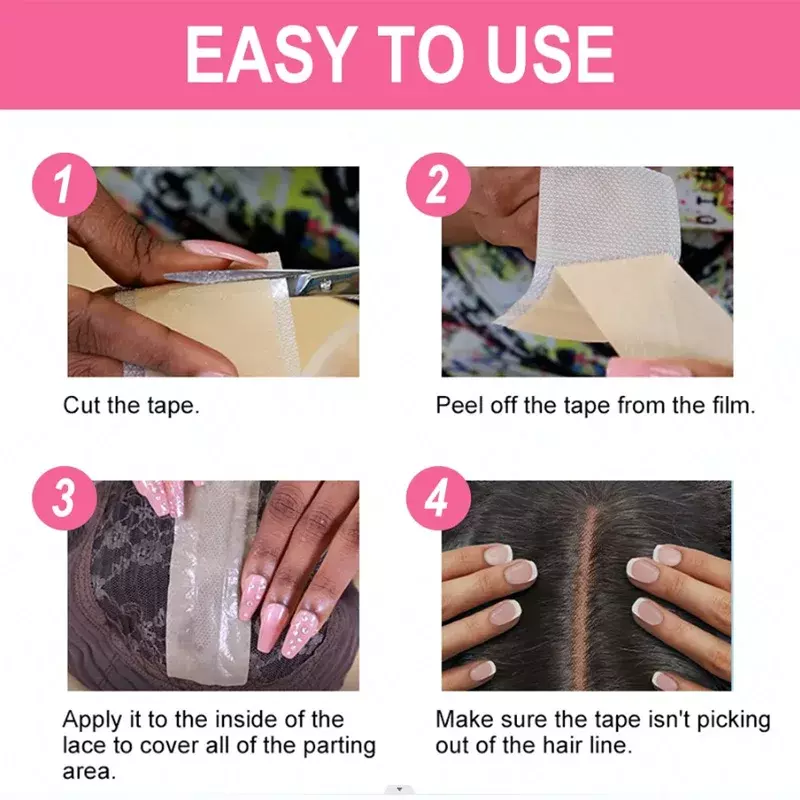 Wig Adhesive Tape Lace Wig Grids Silicone Lace Tape Healer Breathable Wig Knots Healer Hair Tape Non-Slip Silicone Scar wig glue
