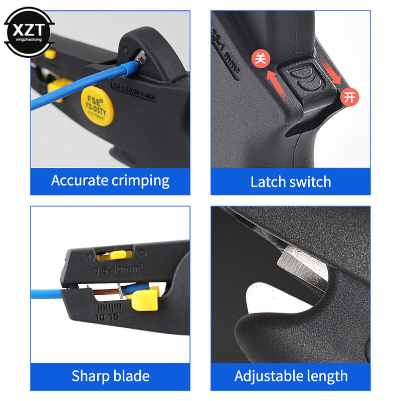 Draht Stripper Werkzeug Abisolieren Zangen Automatische Cutter Kabel Schere D5 Multitool Einstellbare Präzision Multi-funktion Elektriker
