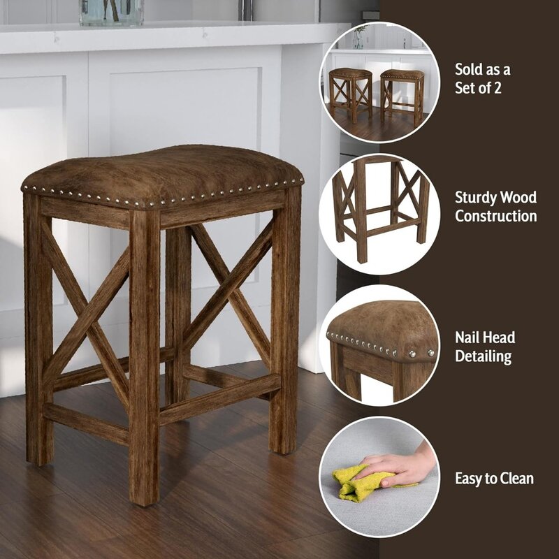 Мебель, ивовые сгибающиеся стационарные столешницы с открытой спиной, набор из 2, античный коричневый орех