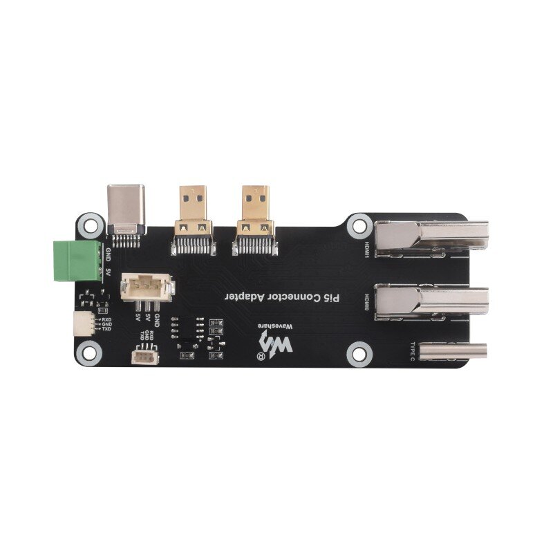 Adaptador multifuncional Micro HDMI compatible con HDMI c para Raspberry Pi 5/4B, dos métodos de fuente de alimentación, salida Dual 4K