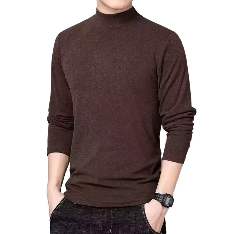 Odzież Top 1 Pc t-shirt jesienny podkoszulek oddychający ciepły swobodny zimowy elastyczny jesienny poliestrowy sweter