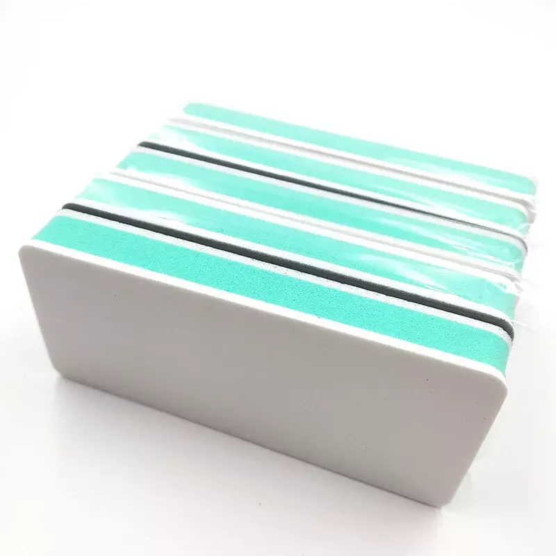 5 pçs lote dupla-face mini blocos de arquivo de unhas portátil colorido esponja polonês lixa buffer tiras polimento manicure ferramentas