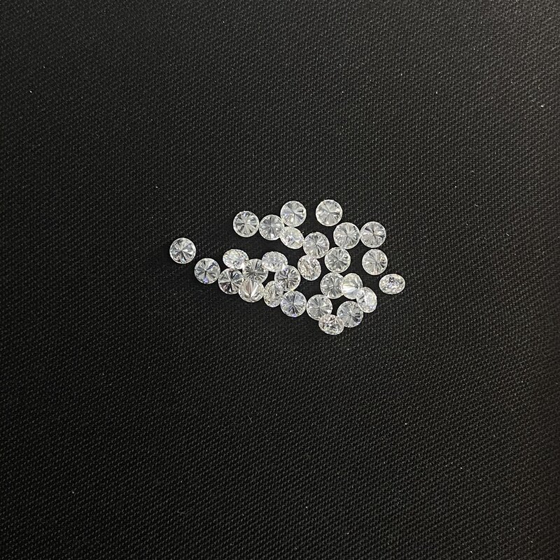 2 قطعة 2.9 مللي متر الماس الطبيعي VS1 وضوح FG اللون الأبيض الحقيقي الأرض أحجار صغيرة الحجم