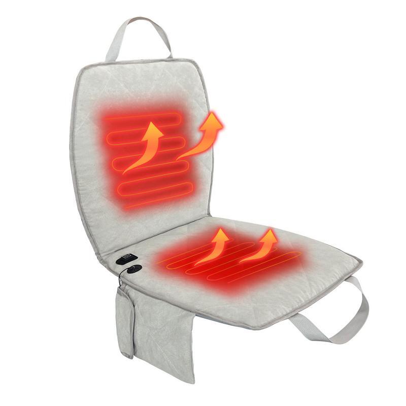 Портативная подушка для сиденья с подогревом, электрическое сиденье с подогревом и подушка, интеллектуальный контроль температуры, уличный стул с подогревом для кемпинга