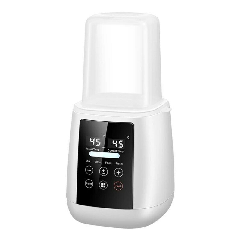 Aquecedor de mamadeiras 6 em 1 com temporizador e controles de temperatura Tela LCD digital Aquecedor de mamadeiras para leite